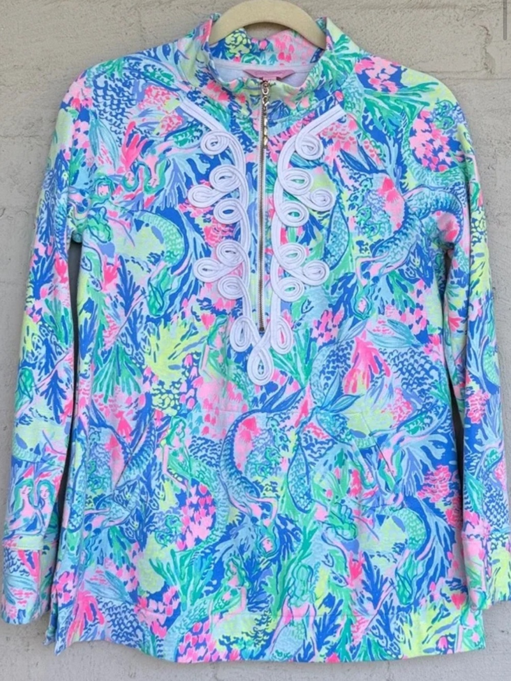 Lilly Pulitzer Skipper Popover - Mermaid’s Cove - XL EUC - Picture 9 of 10